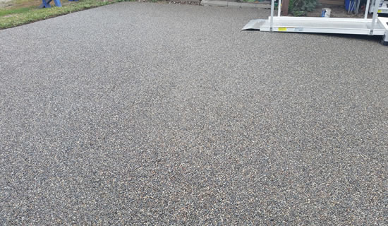 epoxy stone cracked driveway after